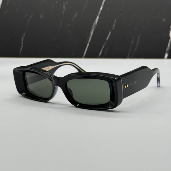 NEW GG1528S 001 GUCCI BLACK GREY SQUARE WOMEN GUCCI SUNGLASSES - Picture 4 of 14